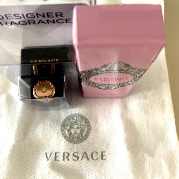 Versace Set NIB Dust Bag & 2 Miniature Scents - Picture 5 of 6